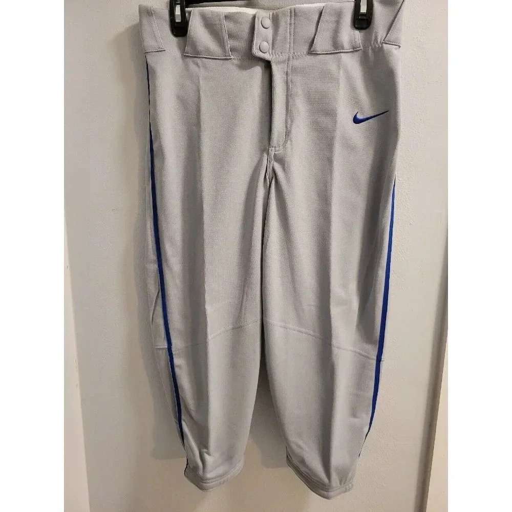 Nike Vapor Select High Baseball Pants Men’s Size Small Gray & Blue BQ6437-054